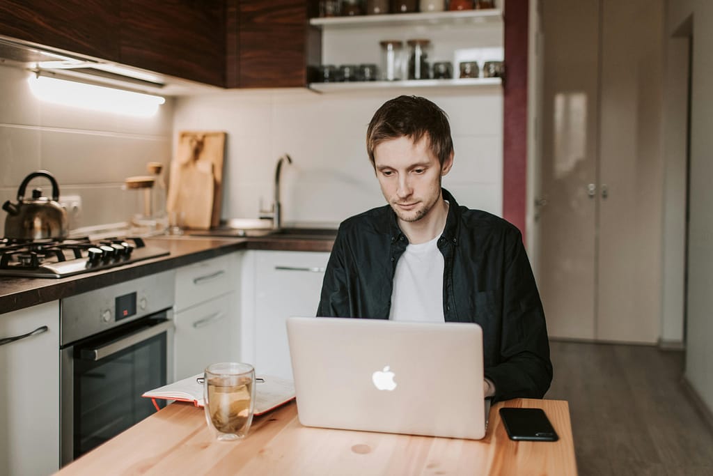 Image of man performing his daily routine