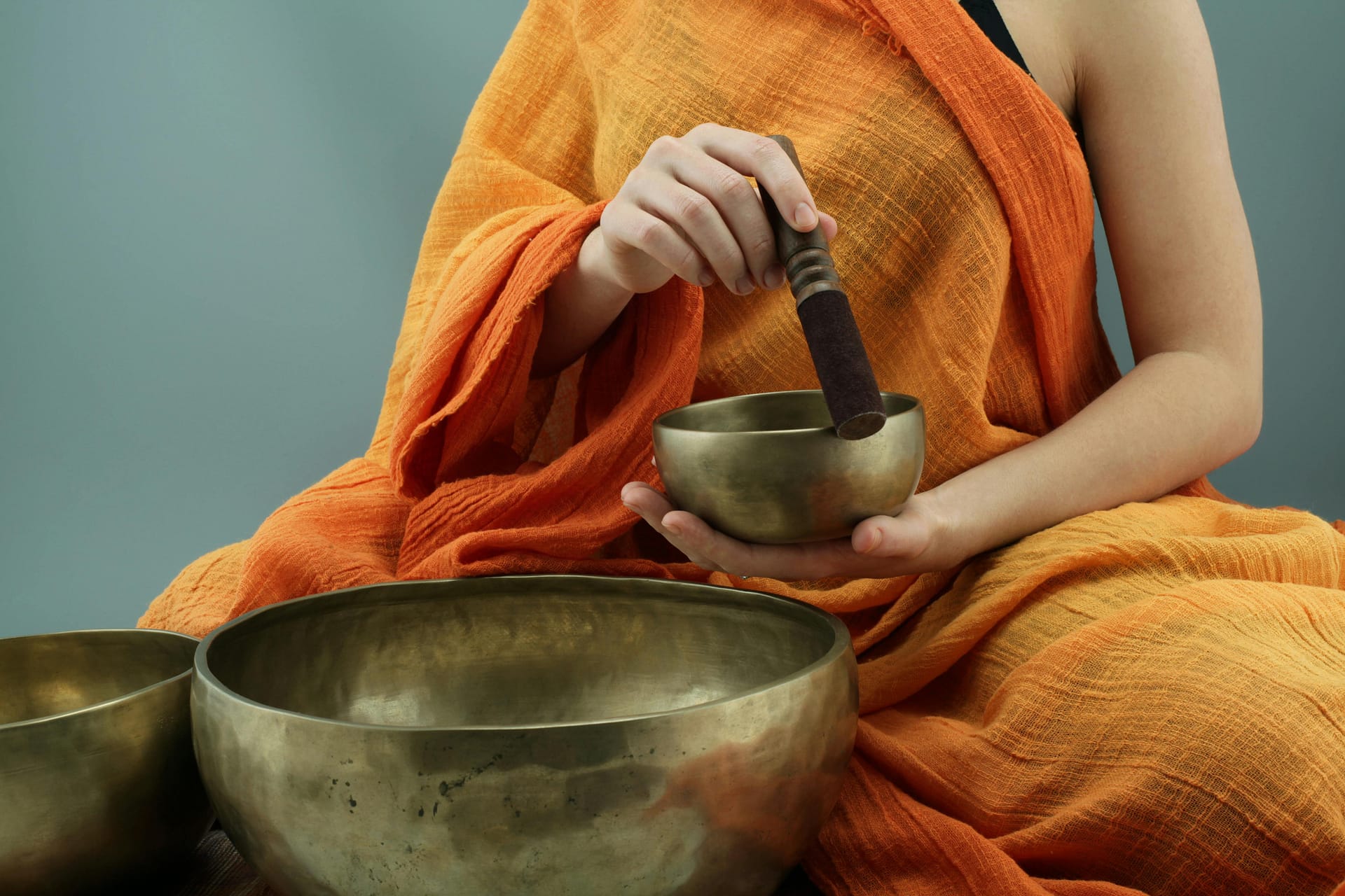 Image of tibetan magic bowls. vibrational frequency