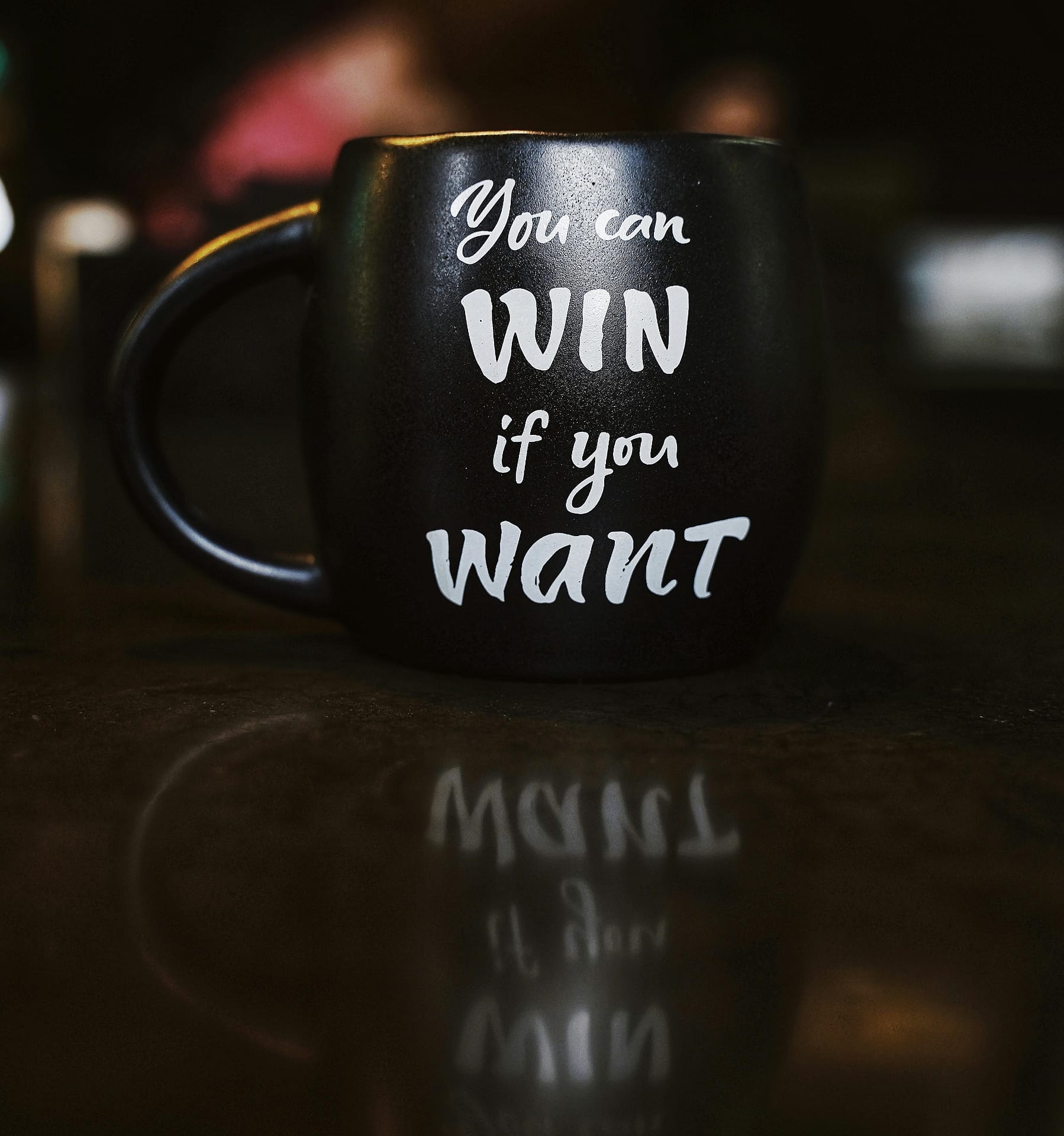 Image of cup a with positive statement written on it