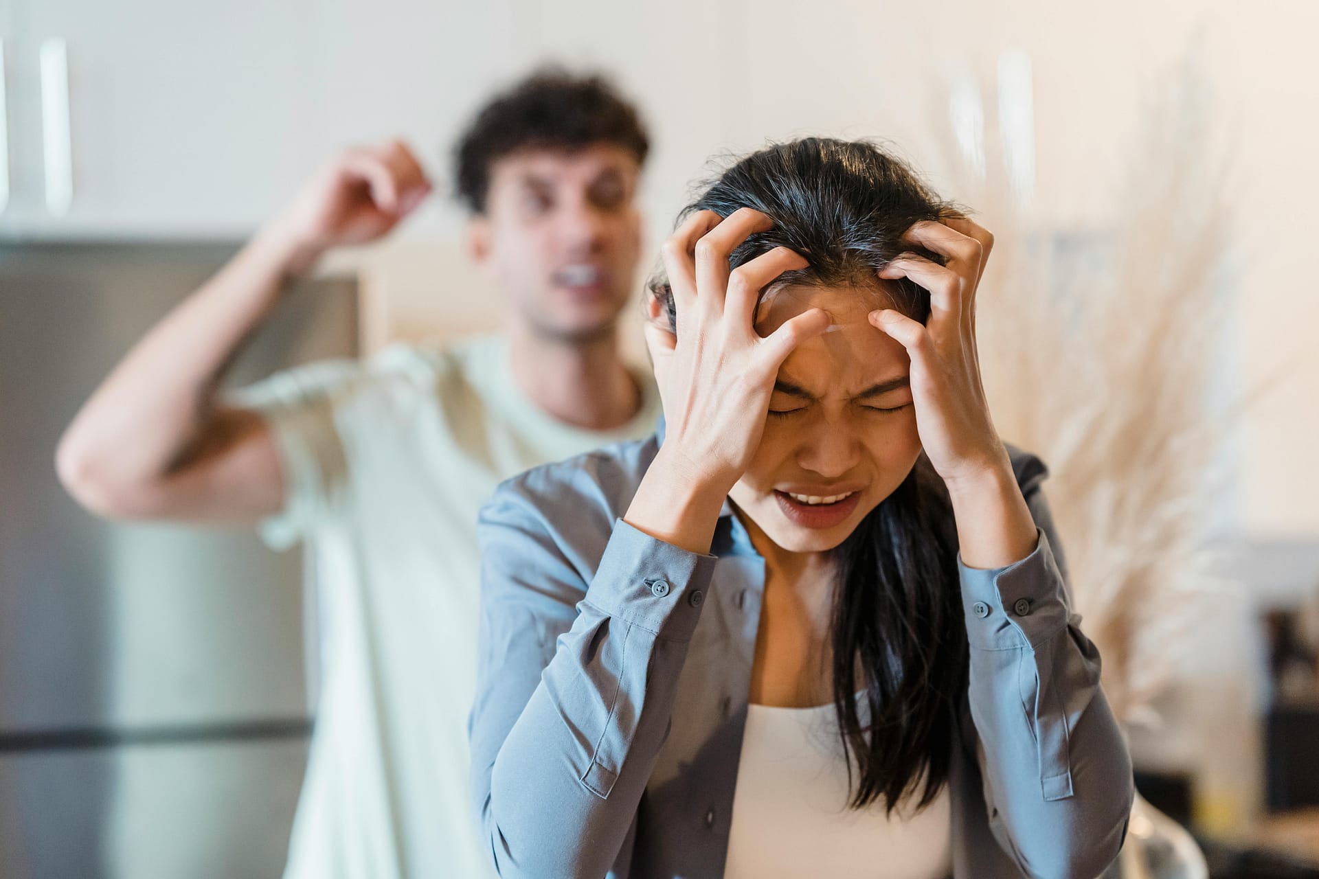 Image of arguing couple. Resolving conflict in relationships