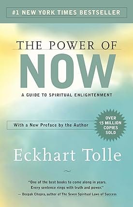 image of book cover. the power of now. a book on mindfulness by Eckhart Tolle