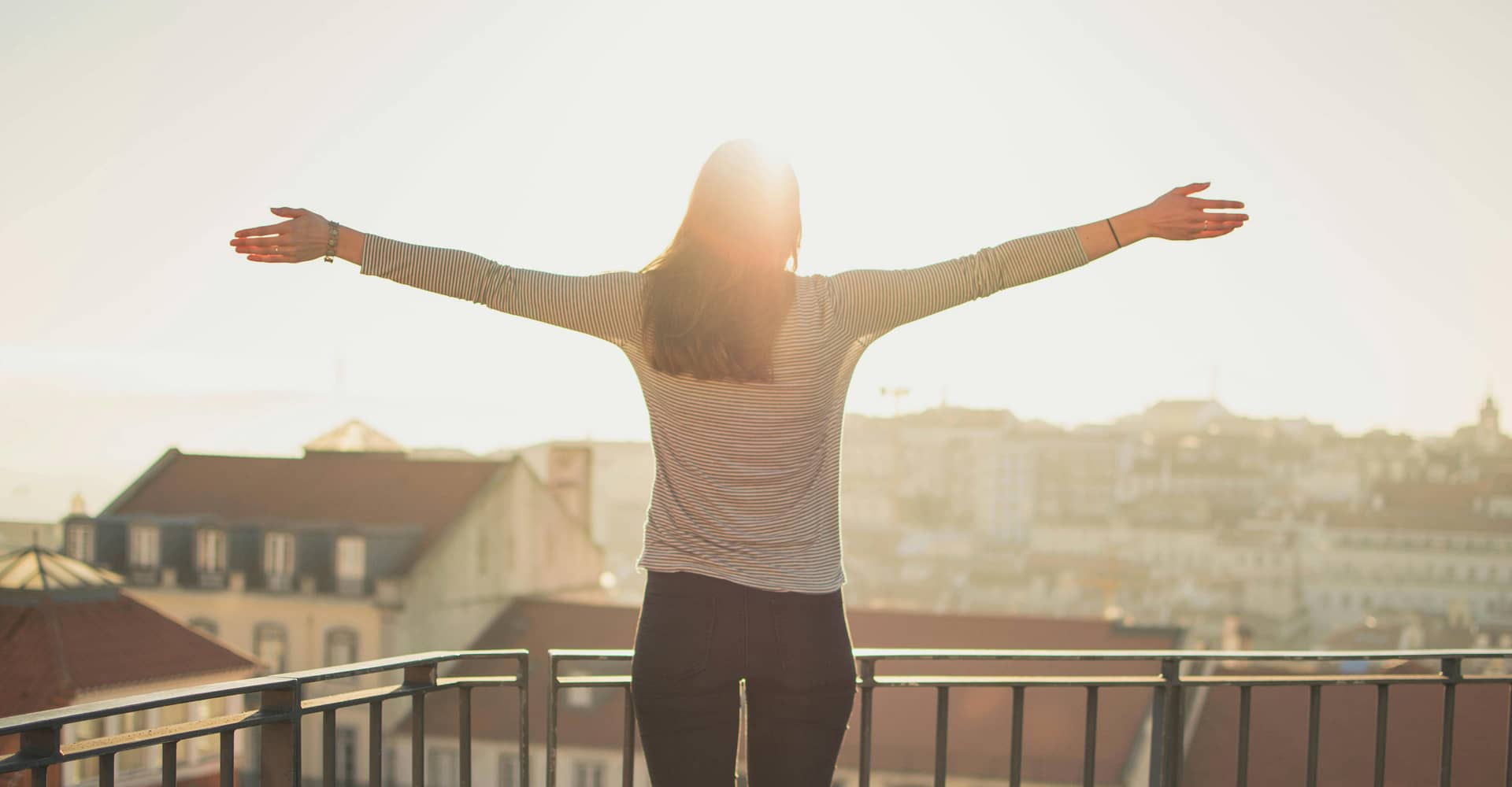 Image of happy woman after life coaching